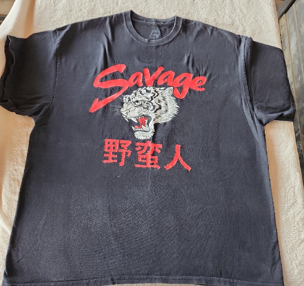 Black Graphic Tee with Bold Design